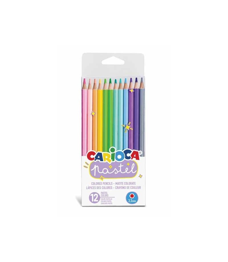 Crayons de couleur pastel - Carioca - 12 pièces