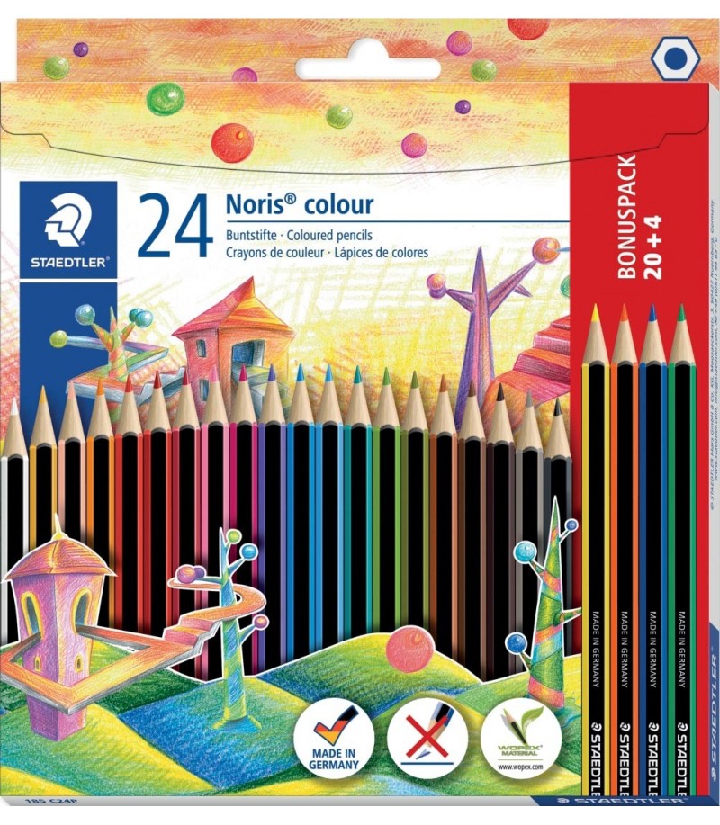 Crayons de couleur Staedtler - NORIS - 24 pièces