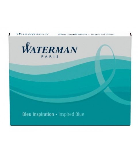 Waterman Format petit. turquoise, paquet de 6 pièces