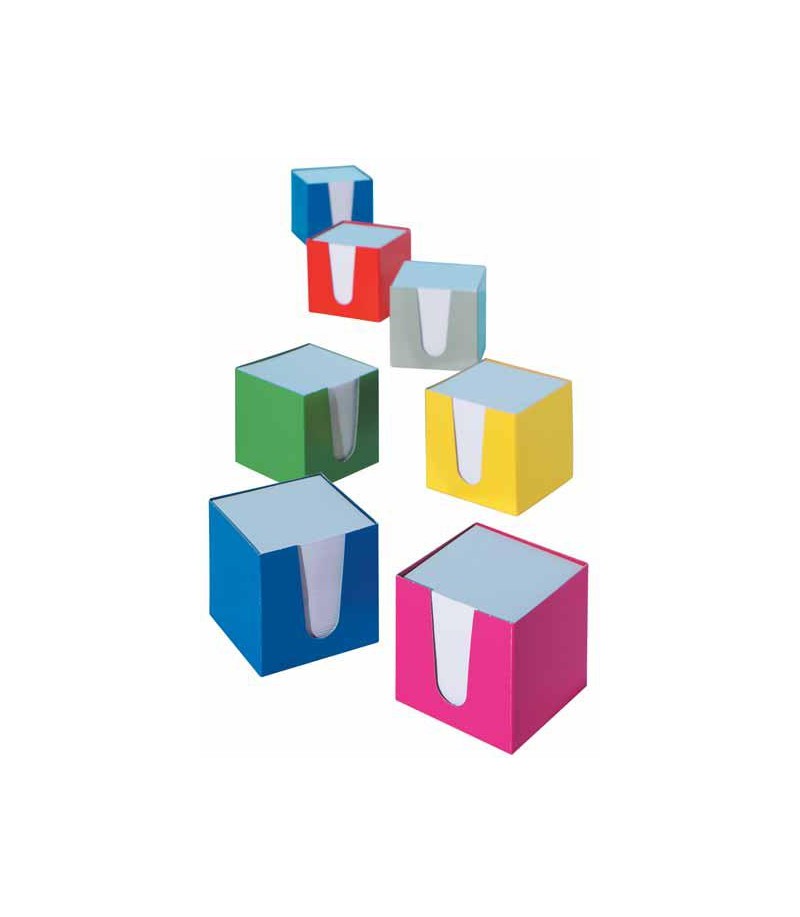 Bloc cube carton - Feuilles blanche 9x9cm